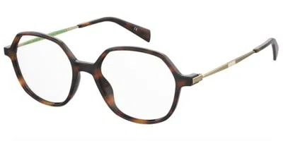 Levi's Lv 1073 086 Occhiali Da Vista Tartarugatishell Per Donna (solo Montatura) In Dark Tortoise