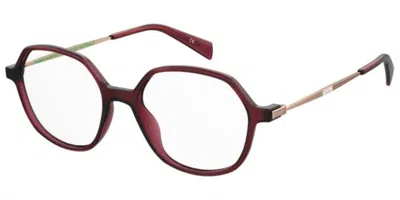 Levi's Lv 1073 Women's Glasses, Red, Size 51 In Brown