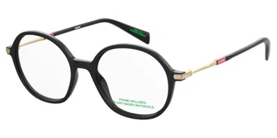 Levi's Lv 1087 Women's Glasses, Black, Size 50