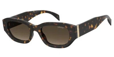 Levi's Lv 1096/s 086/ha Women's Sunglasses Tortoiseshell Size 52 In White