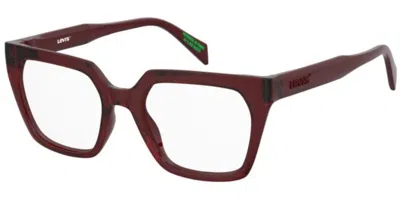 Levi's Lv 1103 C9a Occhiali Da Vista Rossi Per Donna (solo Montatura)