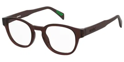 Levi's Lv 1104 09q Occhiali Da Vista Marroni Per Uomo (solo Montatura)
