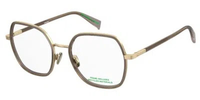 Levi's Lv 1109 01q Occhiali Da Vista Marroni Per Donna (solo Montatura) In Gold