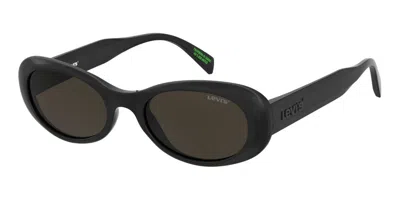 Levi's Lv 1112/s 807/ir Women's Sunglasses Black Size 52 In Yellow