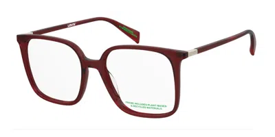 Levi's Lv 1114 C9a Women's Glasses Red Size 53 - Free Lenses - Blue Light Block Available In Transparent Red