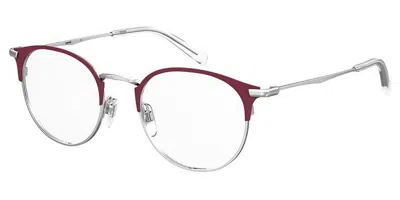 Levi's Lv 5008 Lhf Occhiali Da Vista Rossi Per Uomo (solo Montatura) In Burgundy