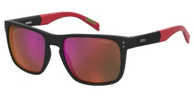 Levi's Lv 5058/s Blx/uz Men's Sunglasses Black Size 56 In Brown