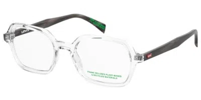Levi's Lv 5076 Men's Glasses, Clear, Size 51 In Metallic