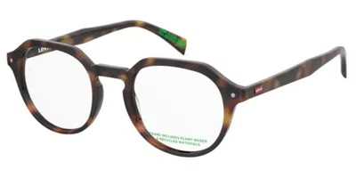 Levi's Lv 5077 Men's Glasses, Tortoiseshell, Size 50 In Brown