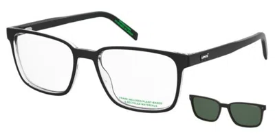 Levi's Lv 5089/c With Clip-on 7c5/uc Occhiali Da Vista Neri Per Uomo (solo Montatura) In Black