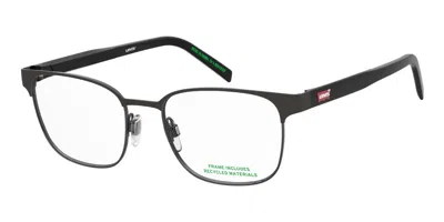 Levi's Lv 5108 Ans Men's Glasses Black Size 53 - Free Lenses - Blue Light Block Available In Black On Dark Ruthenium Silver