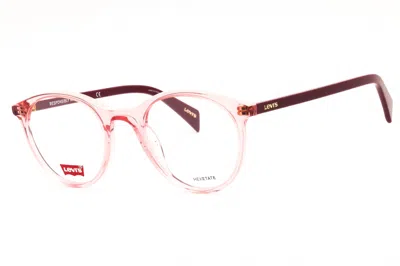 Levi's Levis Lv1005 Round Plastic Eyeglasses In Pink