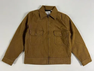 Pre-owned Levi's Levis Made And Crafted Lmc Union Trucker Jacket Nugget Yellow Rinse Brown Xl