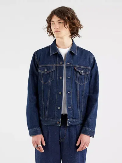 Levi's Man Jackets Levis 72334 0557 - - Trucker Jkt Rockridge In Blue