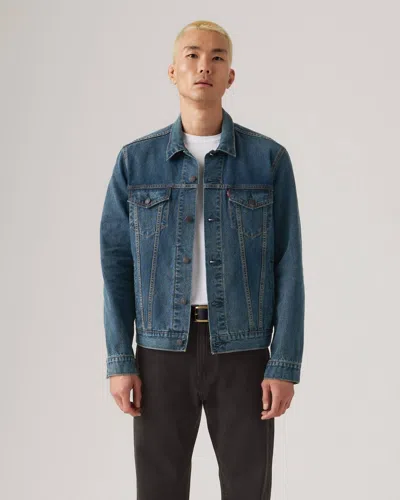 Levi's Man Jackets Levis 72334 0718 - The Trucker On The Europeas In Blue