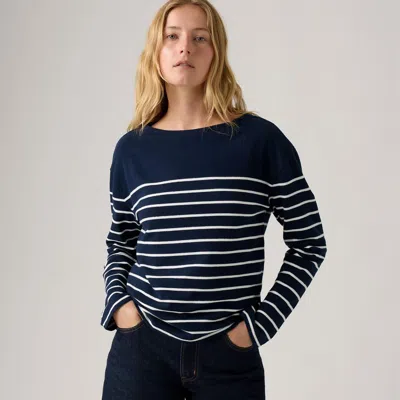 Levi's Marin Striped Top In Blue