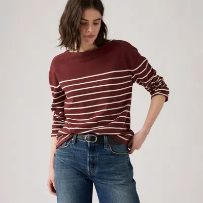 Levi's Marin Striped Top In Brown