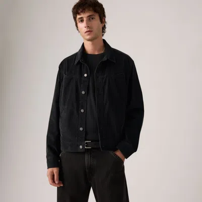 Levi's Market Miners Corduroy Trucker Jacket In Black