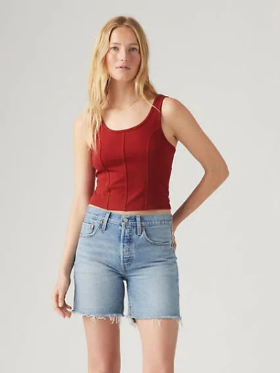 Levi's Mars Corset Tank Top In Sun-dried Tomato