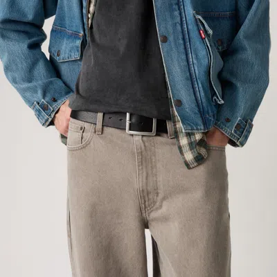 Levi's Mason Center Bar Belt In Black