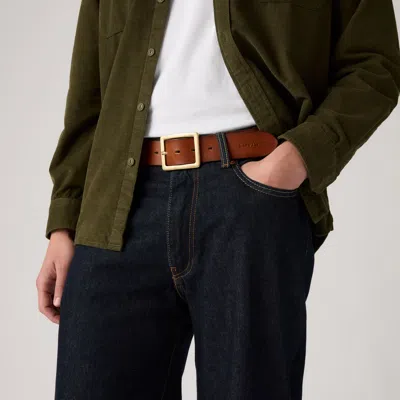 Levi's Mason Center Bar Belt In Brown