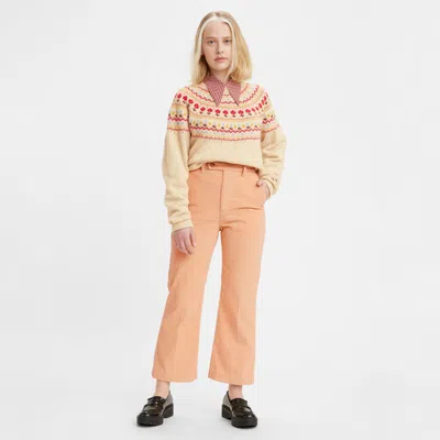 Levi's Math Club Flare Corduroy Women's Pants 26x29 In Orange