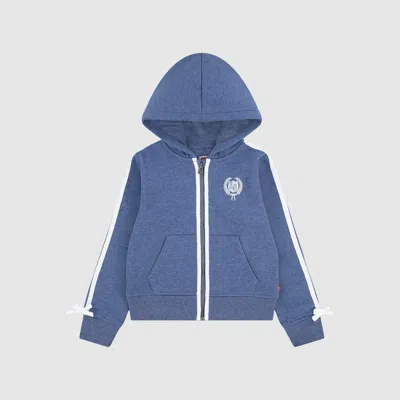 Levi's Meet And Greet Full Zip Hoodie Little Girls 4-6x 4 In Blue