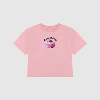 Levi's Meet And Greet Jam Tee Little Girls 4-6x T-shirt 4 In Powder Pink