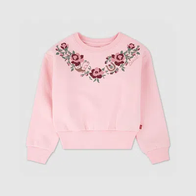 Levi's Levis Meet And Greet Western Crew Little Girls 4-6x 6 In Pink