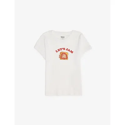 Levi's Kids' Meetgreet Jam Cotton T-shirt In White