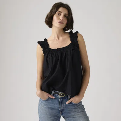 Levi's Meg Cotton Blouse In Black