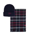 Levi's Men's 2-piece Beanie And Scarf Set In Blue