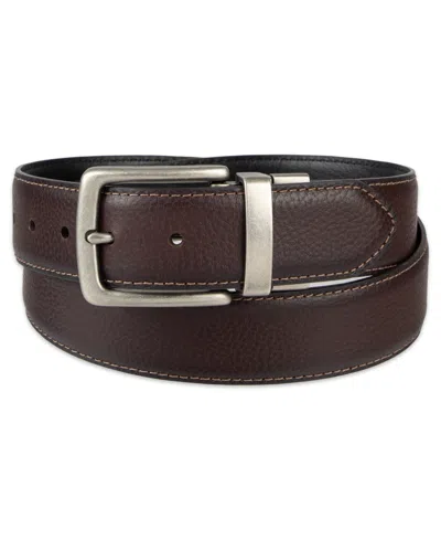 Levi's Men's 2-in-1 Reversible Harness Buckle Belt In Brown