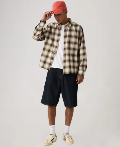 Levi's Men's 470 Low-rise Baggy Shorts In Brown