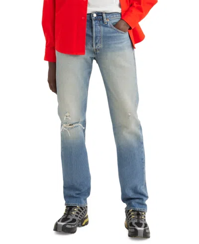 Levi's Men's 501 Original Fit Button Fly Non-stretch Jeans In Blue