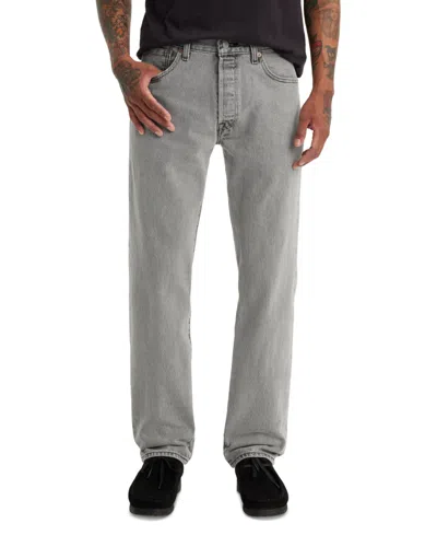 Levi's Men's 501 Original Fit Button Fly Non-stretch Jeans In Gray