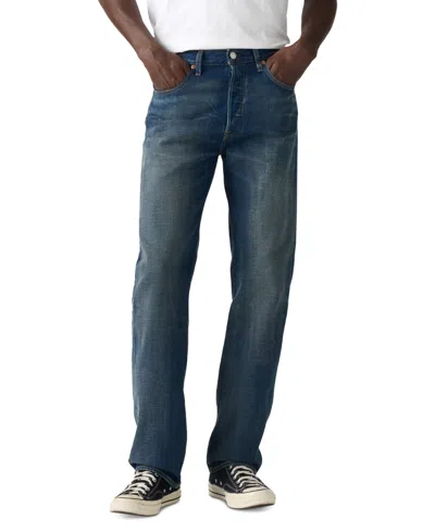 Levi's Men's 501 Original Fit Button Fly Stretch Jeans In Blue