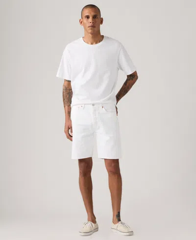 Levi's Men's 501 Original Hemmed Stretch 9" Jean Shorts In White