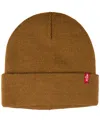 Levi's Men's Adjustable Fold Over Cuff Beanie In Brown