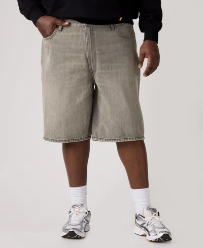 Levi's Men's Big & Tall 469 Loose-fit 12.5" Denim Shorts In Gray