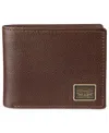 Levi's Men's Bill Divider And Ornament Passcase Wallet In Black