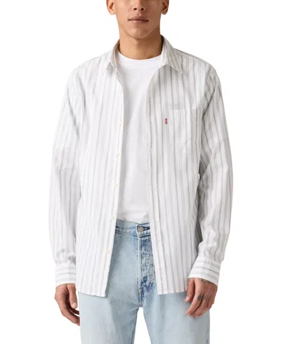 Levi's Men's Classic 1 Pocket Regular-fit Long Sleeve Shirt In White