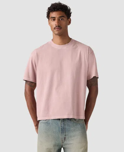 Levi's Boxy Short-sleeve Grunge Wash T-shirt In Pink