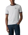 Levi's Retro Embroidered Ringer Tee In Gray