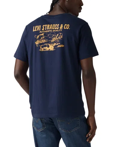 Levi's Men's Classic Short Sleeve Graphic Crewneck T-shirt In Blue