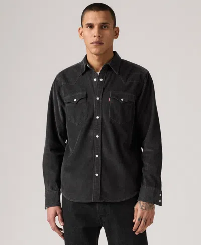 Levi's Men's Classic Standard Fit Western Shirt In Black