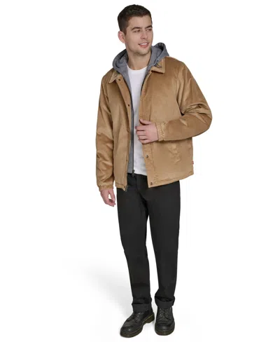 Levi's Men's Corduroy Coaches Jacket In Brown