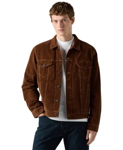 Levi's Men's Corduroy Regular-fit Trucker Jacket In Brown