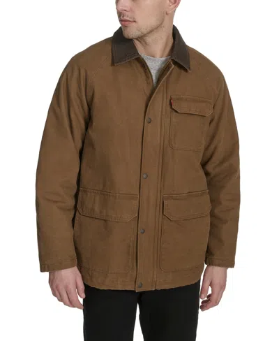 LEVI'S MEN'S COTTON CANVAS WITH CORDUROY COLLAR BARN JACKET