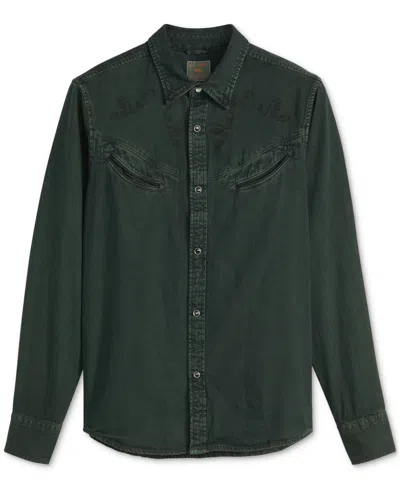 Levi's Men's Cotton Western Shirt In Green